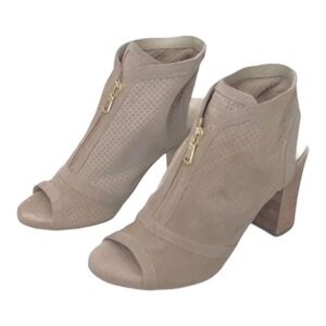 Manas Leather Ankle Boots Sandalo Donna Peep Toe Zipper Chunky Heel Women’s 6.5